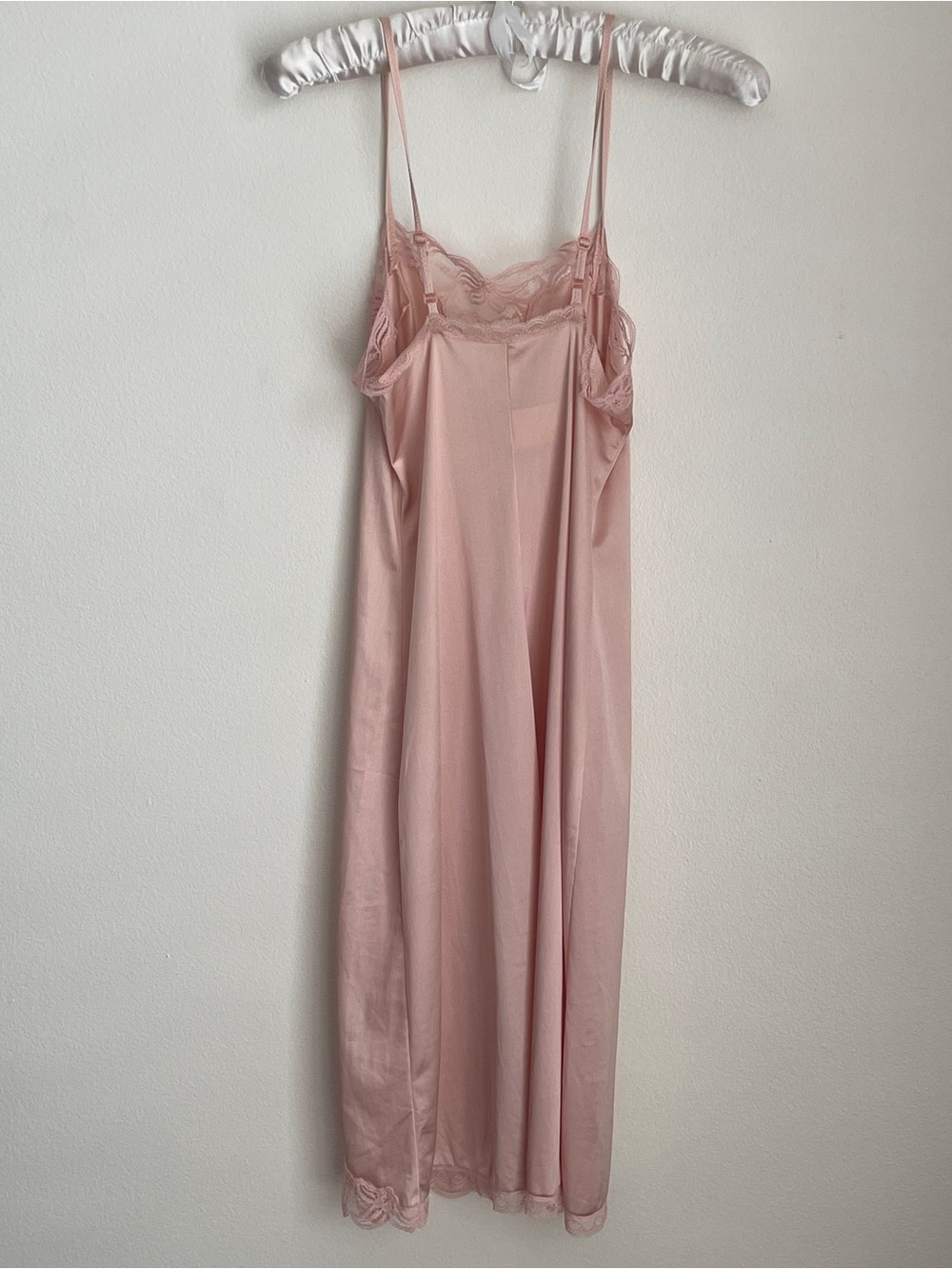 Vintage Valisere Lace Slip Dress Medium Blush Pink Parisian Coquette Chic Bridal - Picture 10 of 14